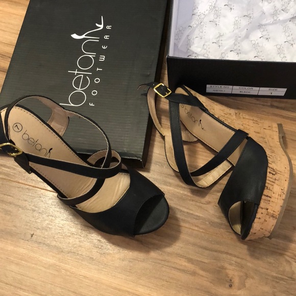 High black cork wedge - Picture 2 of 4